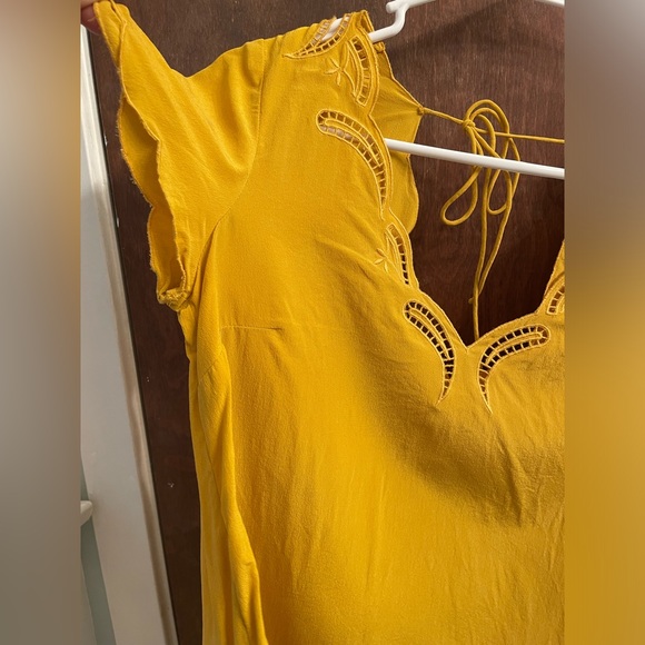 Beautiful sezane top silk mustard size 36 - Picture 3 of 6